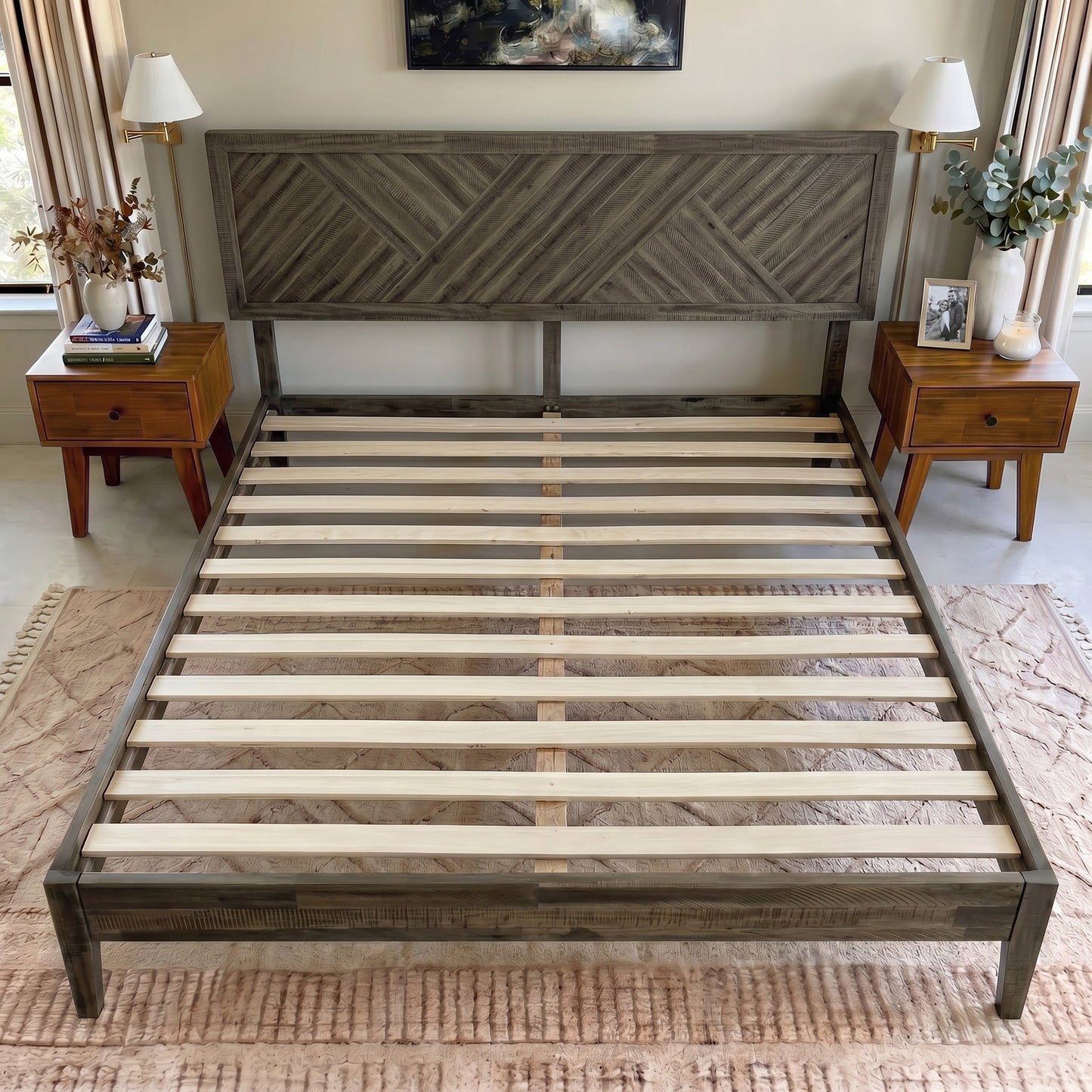 Sierra Deluxe Solid Wood Bed Frame