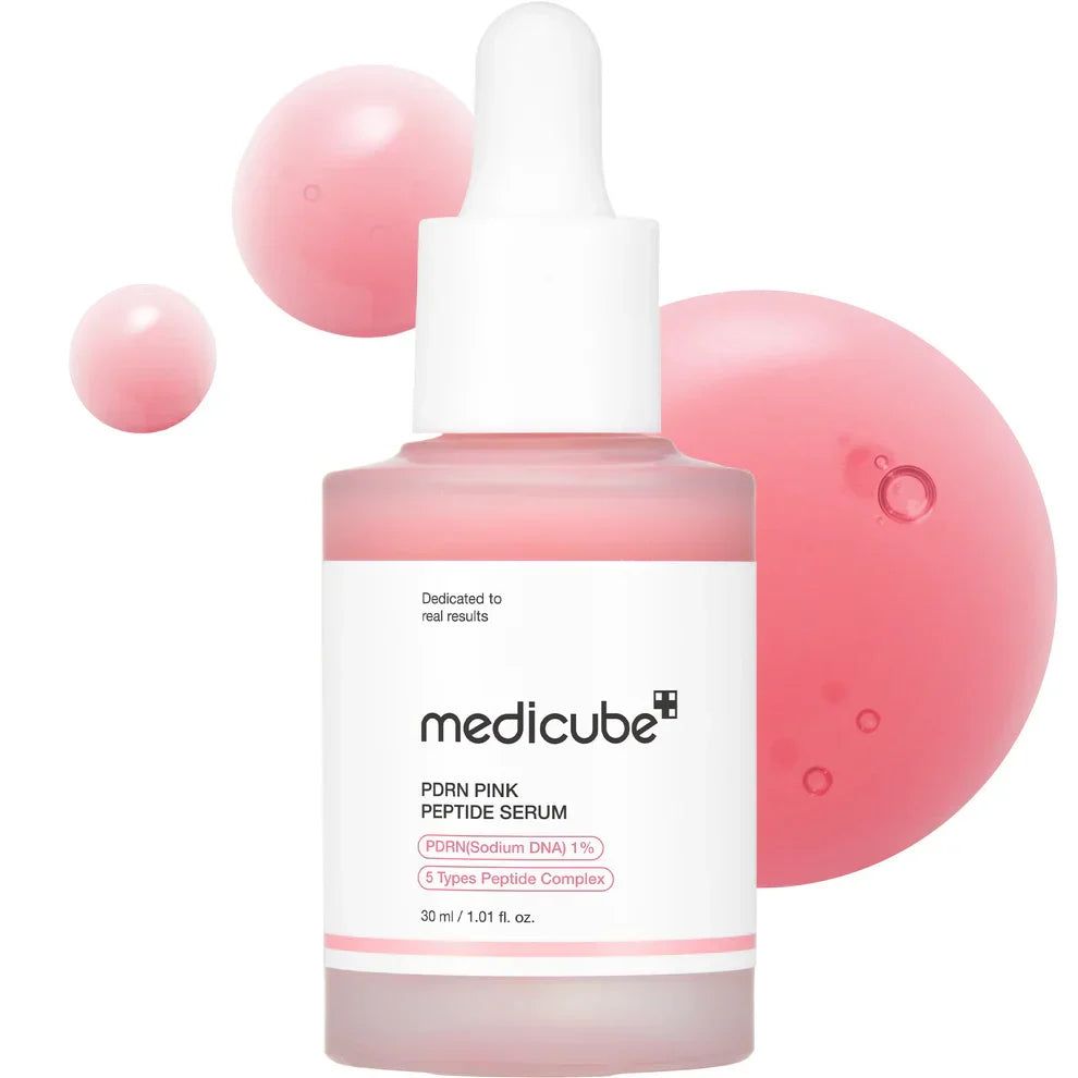 Medicube PDRN Pink Peptide Serum - Rose PDRN + Peptide Serum for Glow, Elasticity & Barrier Repair