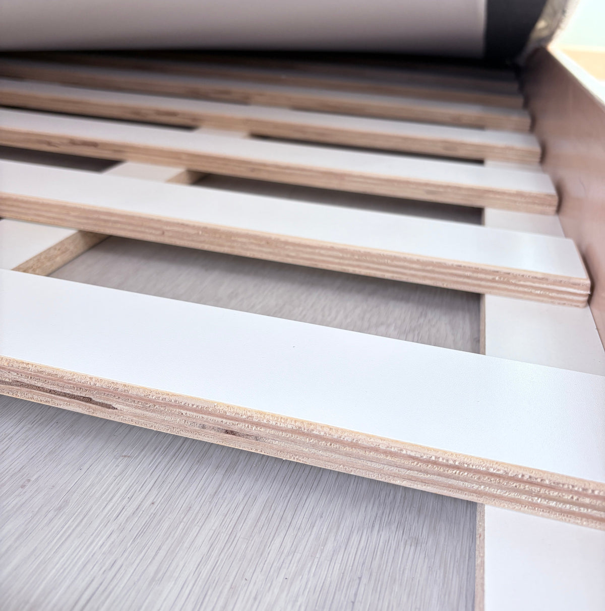 APPLE TWIN - Montessori Floor Bed with Rails & Shelves