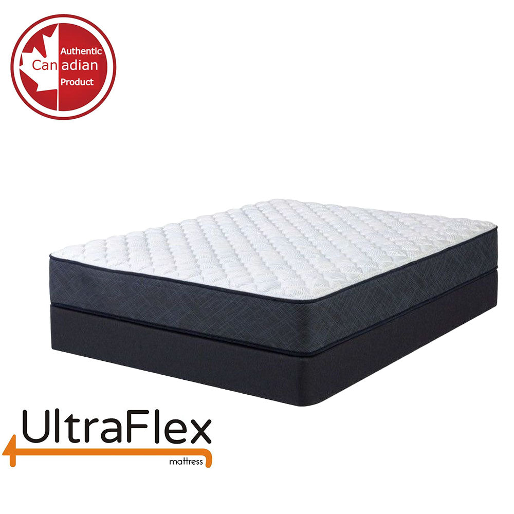 UltraFlex® RADIANCE Mattress and BoxSpring Set - High-Density Natural Blend Foam Encasing, CoolTemp Cooling Gel, Eco-Friendly Orthopedic Mattress With Multiple Spinal Support Zones (Made in Canada)
