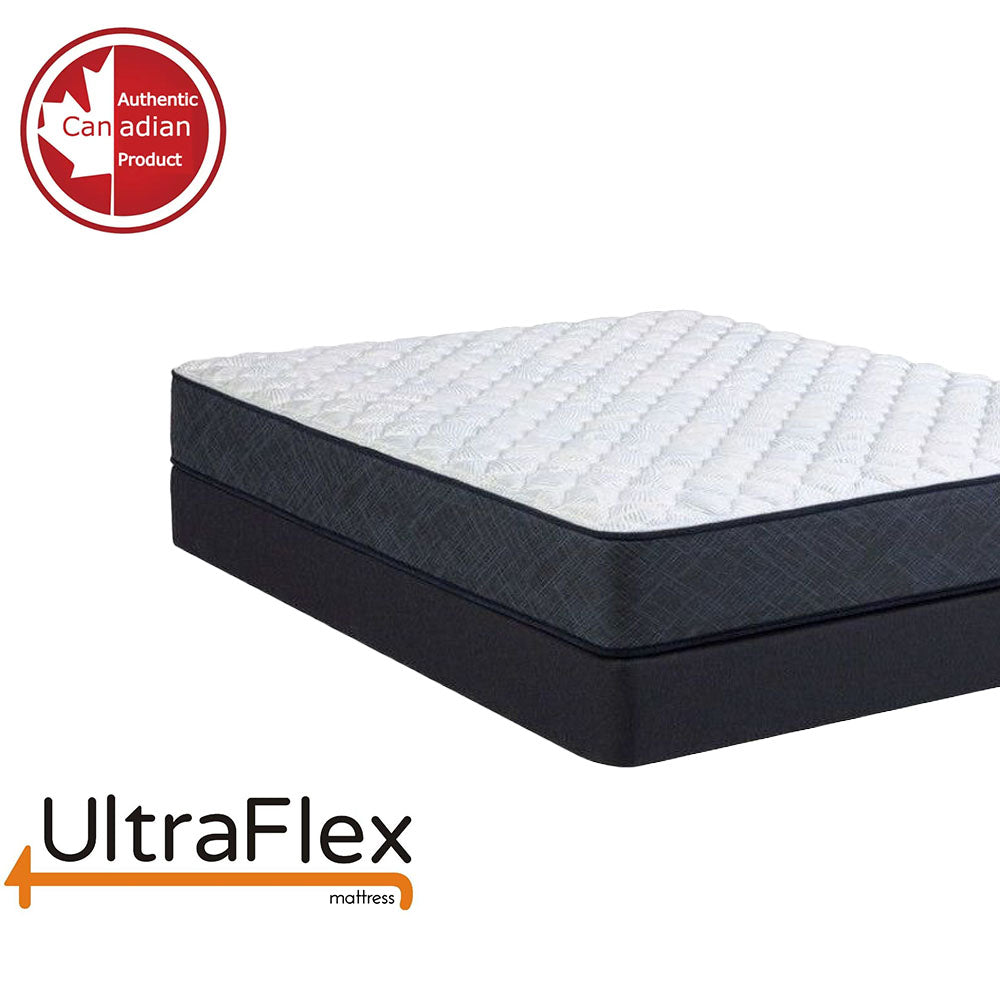UltraFlex® RADIANCE Mattress and BoxSpring Set - High-Density Natural Blend Foam Encasing, CoolTemp Cooling Gel, Eco-Friendly Orthopedic Mattress With Multiple Spinal Support Zones (Made in Canada)