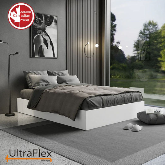 UltraFlex® RADIANCE Mattress and BoxSpring Set - High-Density Natural Blend Foam Encasing, CoolTemp Cooling Gel, Eco-Friendly Orthopedic Mattress With Multiple Spinal Support Zones (Made in Canada)