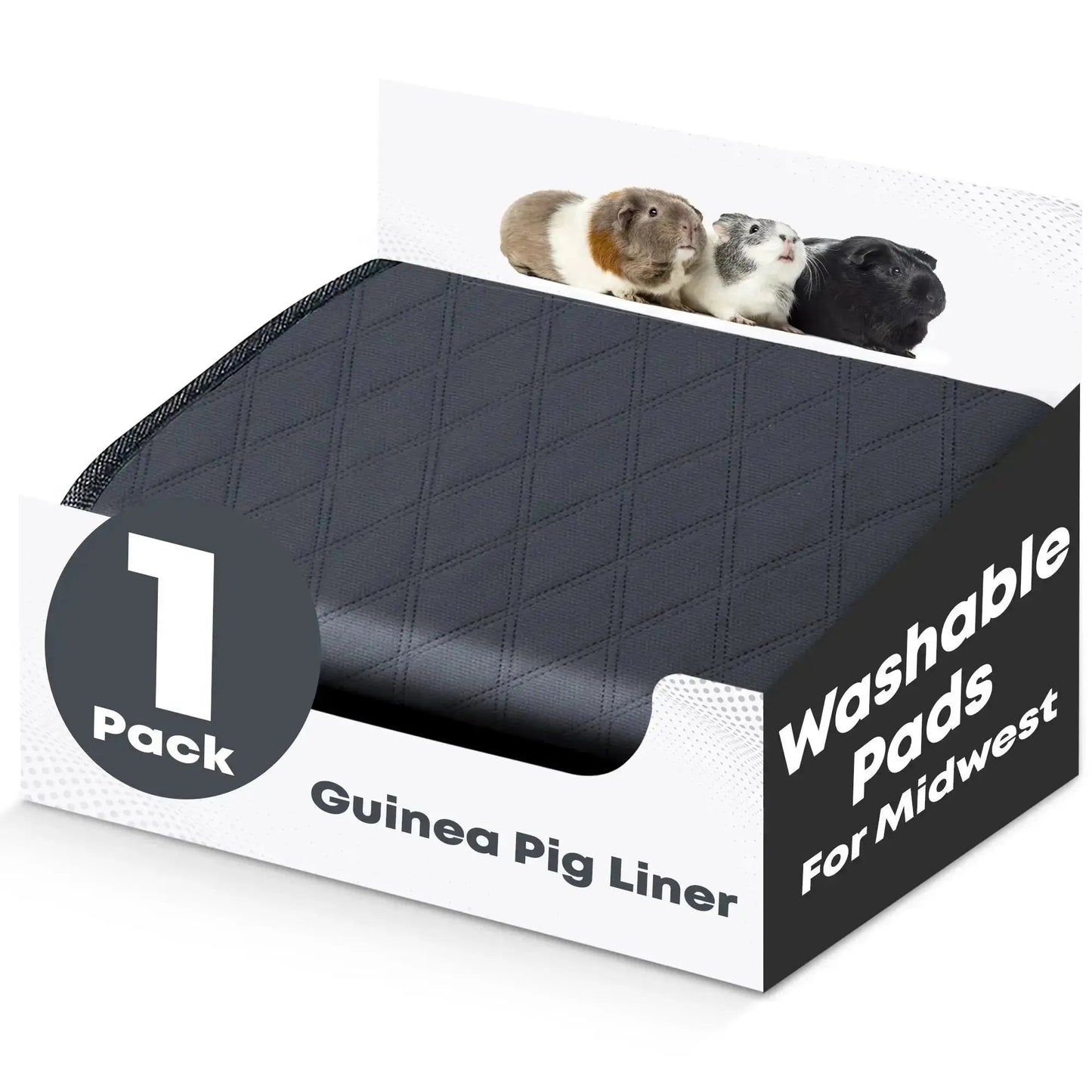 Rabbit & Guinea Pig Cage Liners for MidWest & C&C 2x4 Cages - Washable & Absorbent- Gray