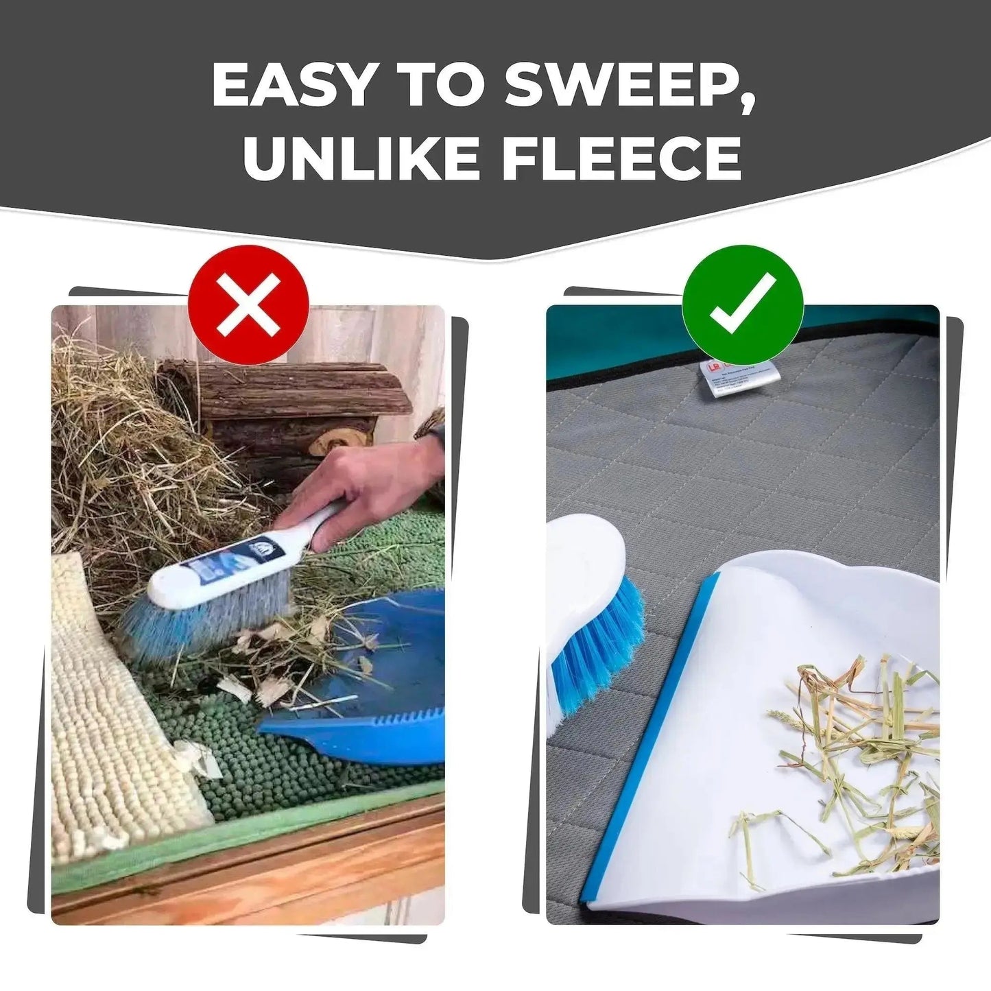 Rabbit & Guinea Pig Cage Liners for MidWest & C&C 2x4 Cages - Washable & Absorbent- Gray