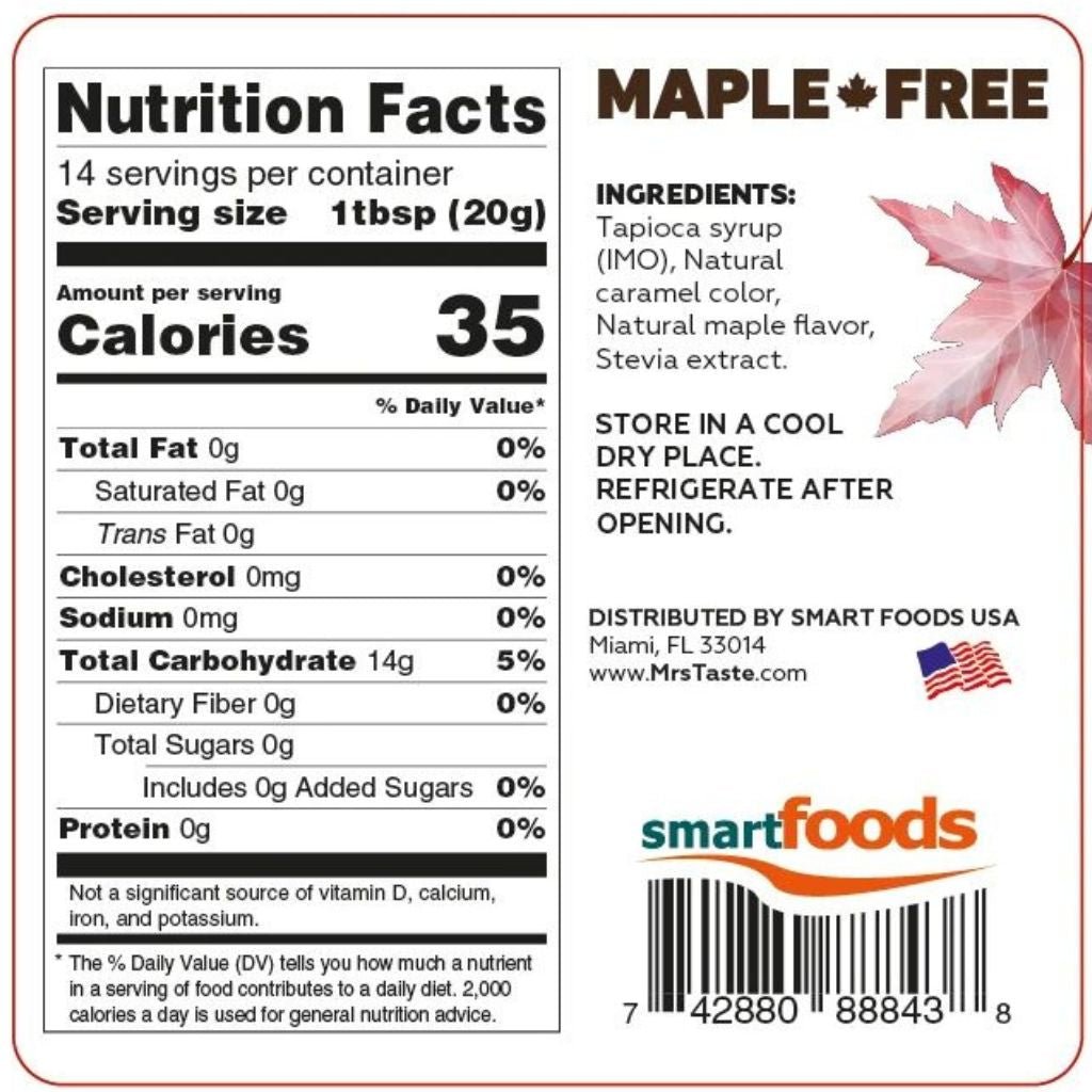 Mrs Taste LOW CALORIE SYRUPS, 280g