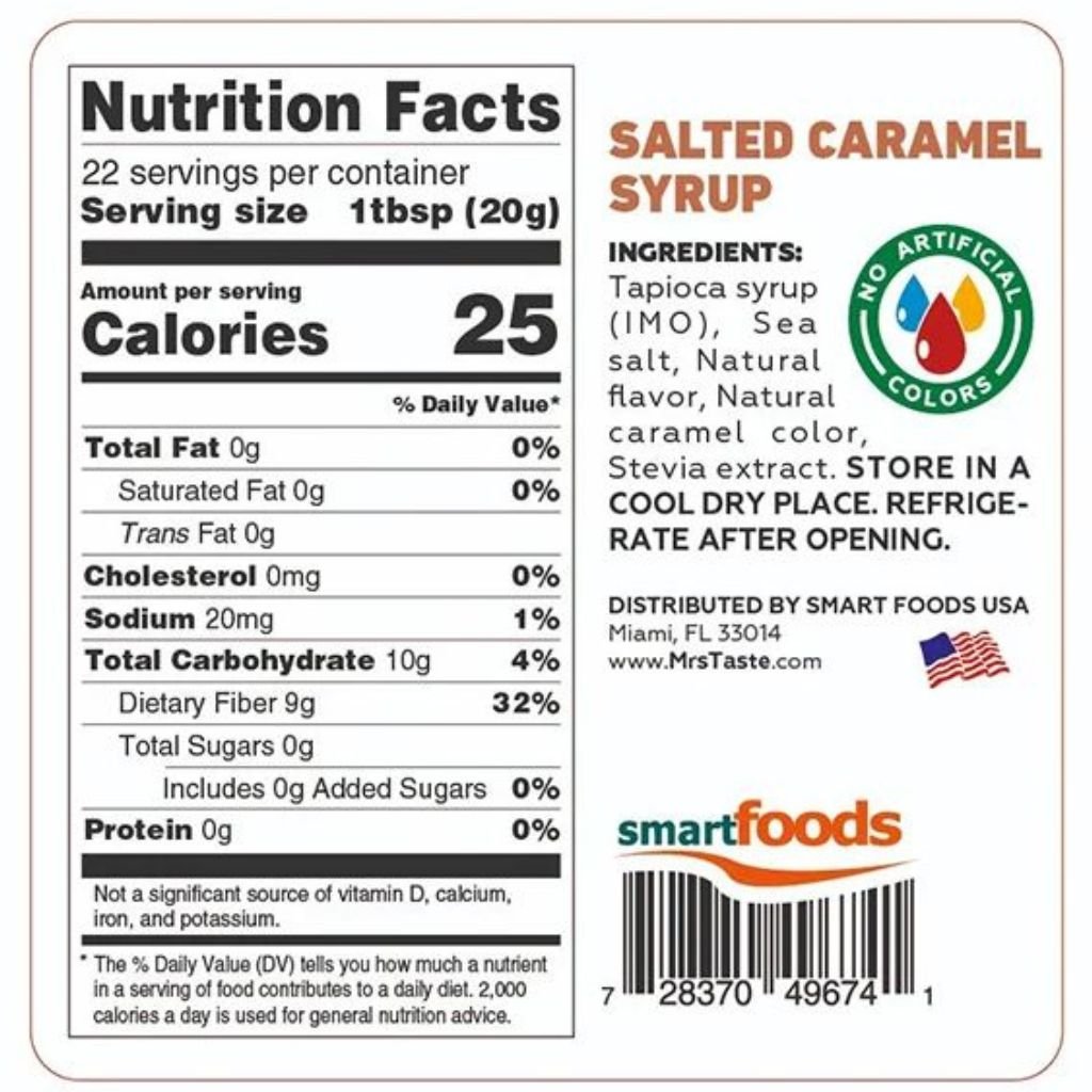 Mrs Taste LOW CALORIE SYRUPS, 280g