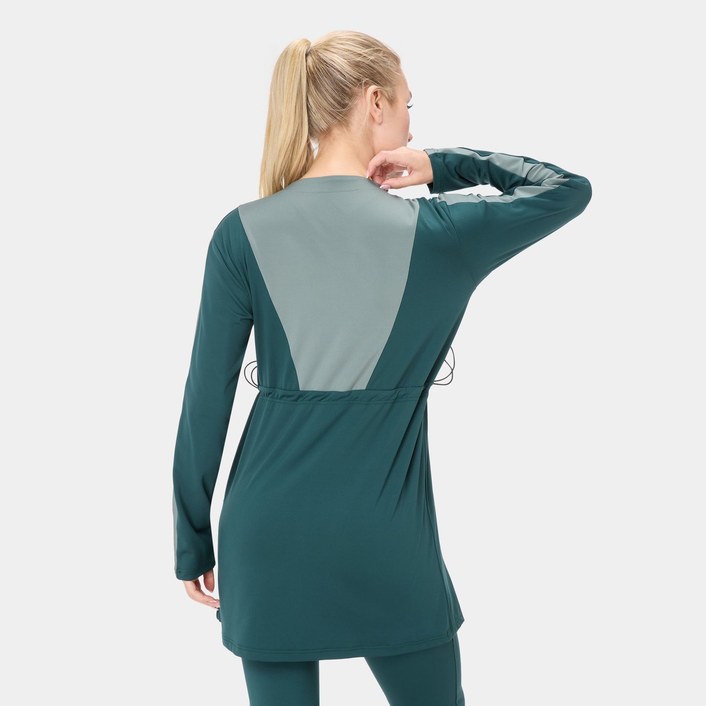 Onyx Flow Top Modest Dress – Alpha Forest Sage