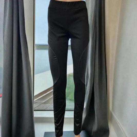Pantalon C'est Elle avec cuir