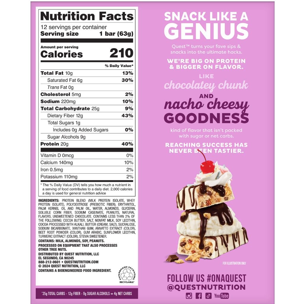 SINGLE Quest OVERLOAD PROTEIN BAR, 58g
