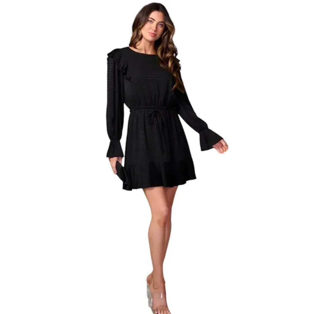 Robe courte manches longues