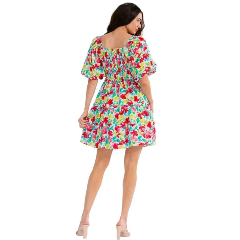 Robe manche bouffante