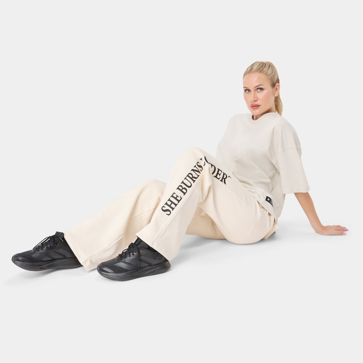 SHEWOLF_09 OVERSIZED TEE — TACTICAL BEIGE