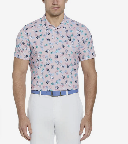 Pete's Travel Tags Print Polo   Style #OGKSF014