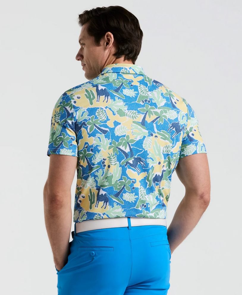 Ibiza Print "Earl" Short Sleeve Polo  Style#OGKSF021