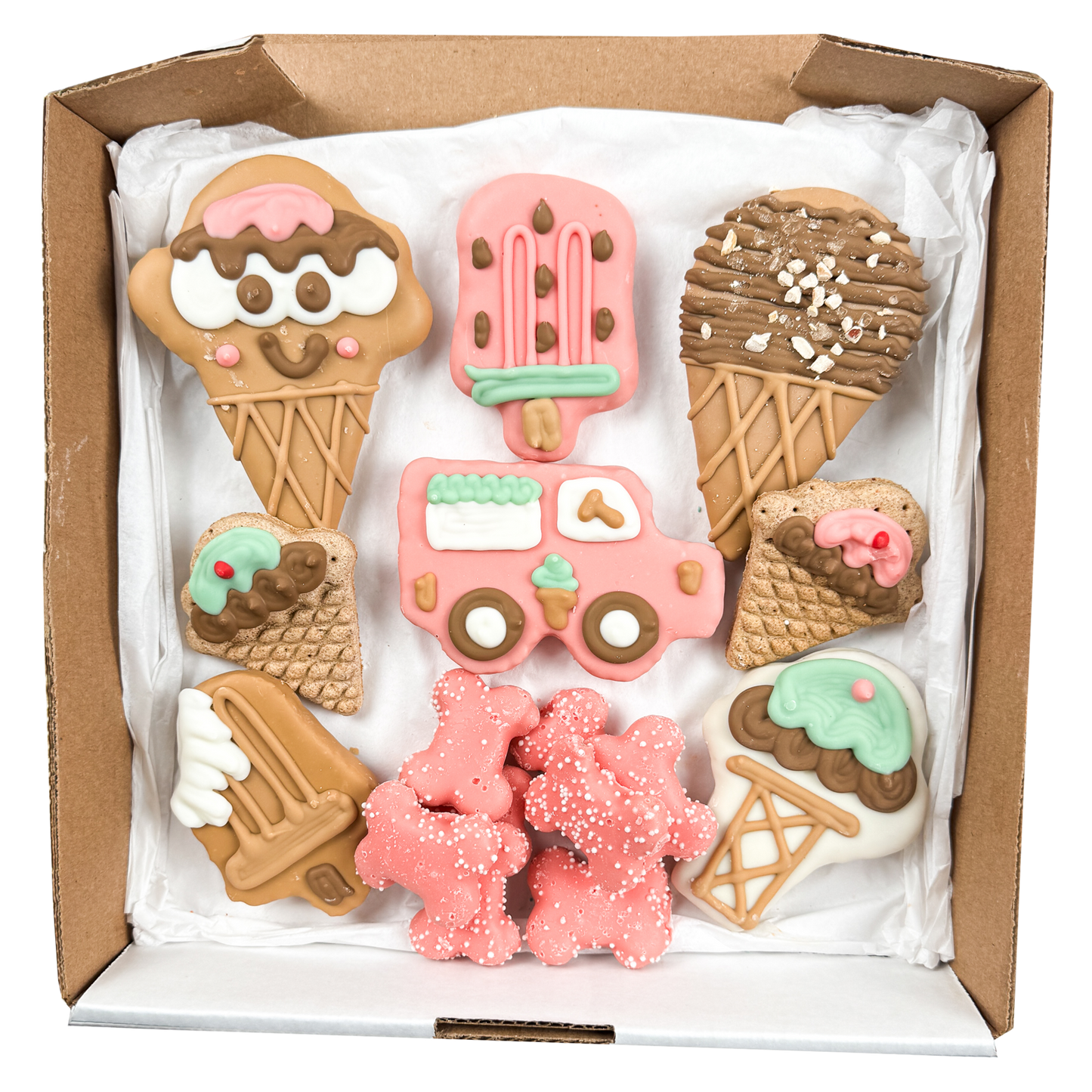 Wufers Summer Ice Cream Dog Cookie Box