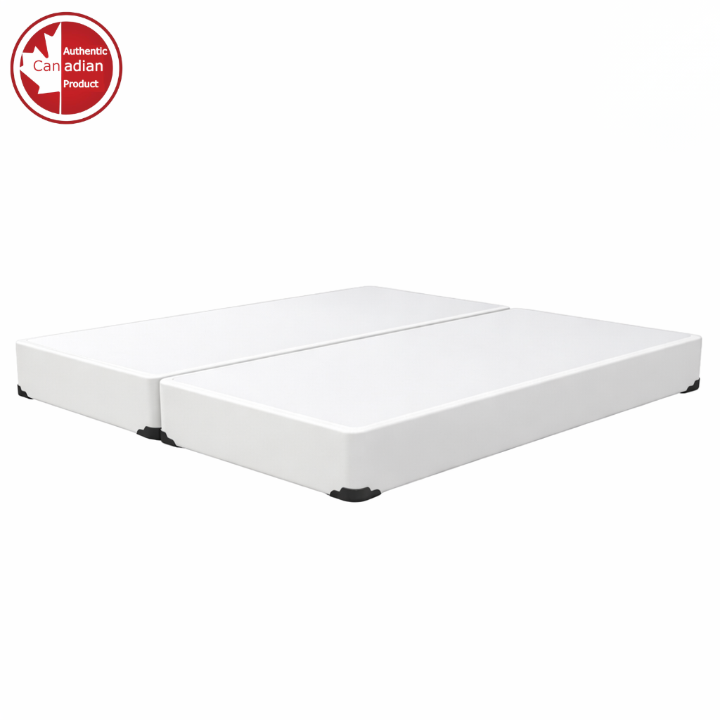 UltraFlex Premium Solid Wood Split Box Spring Mattress Foundation 7" Standard - Twin, Double, Queen, King | Premium Heavy Duty Mattress Base, No Assembly Required, Compatible with All Mattress Types- Made in Canada