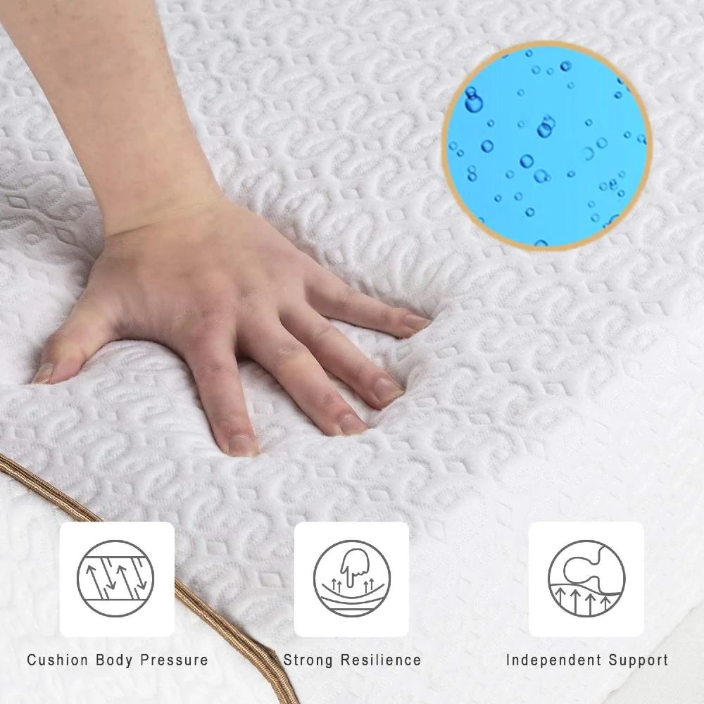 UltraFlex® INSPIRE PLUS Mattress and BoxSpring Set Orthopedic Luxury Gel Memory Foam, Optimal Comfort, Breathable, Eco-friendly Mattress (Made in Canada)