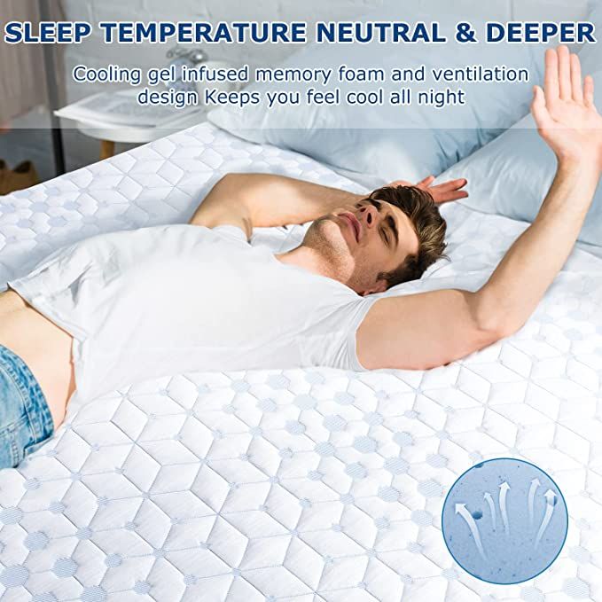 UltraFlex® PLEASURE 10" Mattress and BoxSpring Set Orthopedic, Cool Smart Gel Infused and Chill Memory Foam, Eco-friendly Mattress (Made in Canada)