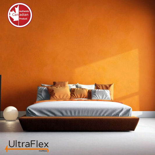 UltraFlex® ASPIRE- Mattress and BoxSpring Set Supportive Comfort Foam Mattress for Pressure Relief, Cool Sleep, Medium Firmness, Eco-Friendly Mattress With Premium Cool Gel Memory Foam (Made in Canada)