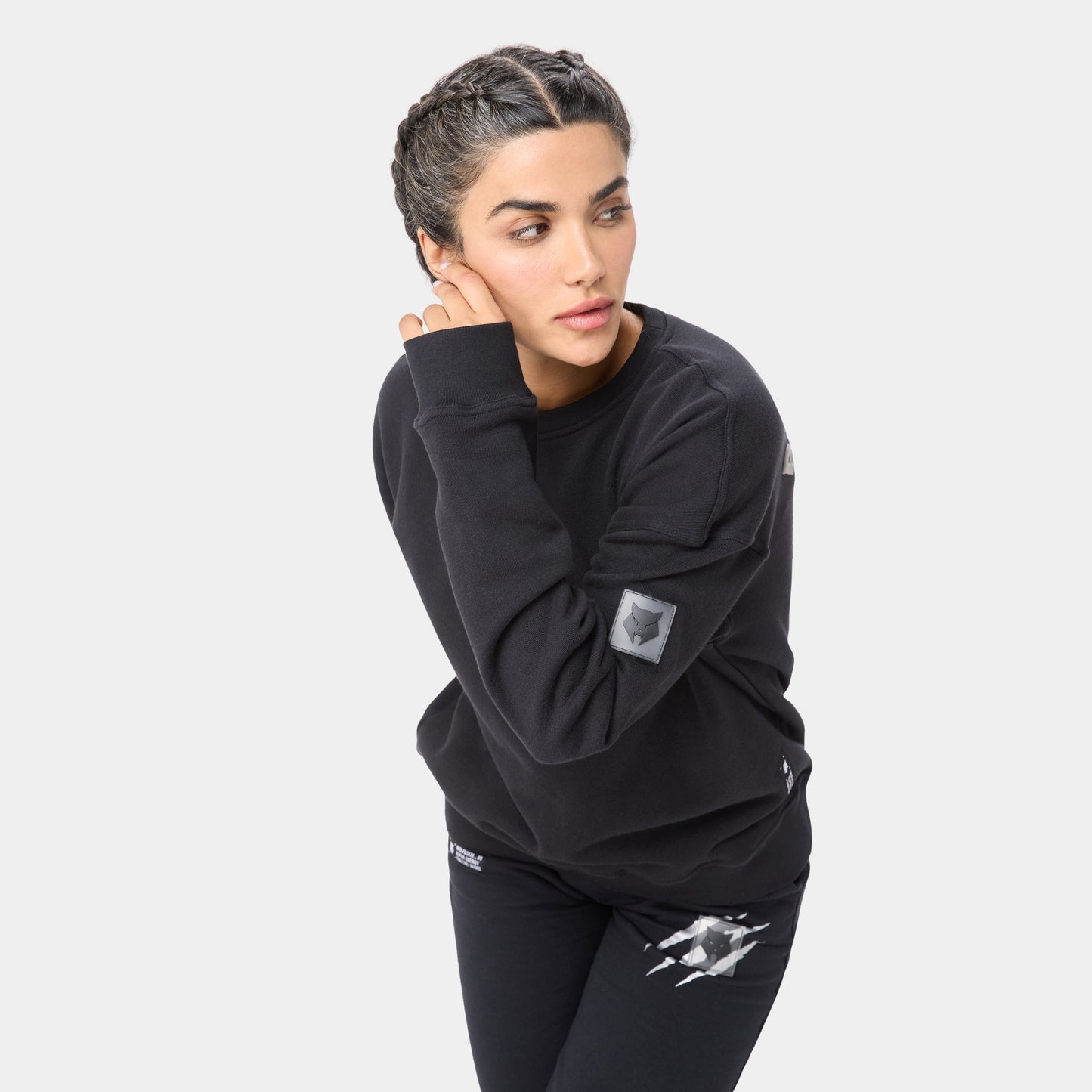 WOLFSTATE_99 CREWNECK — WAR BLACK