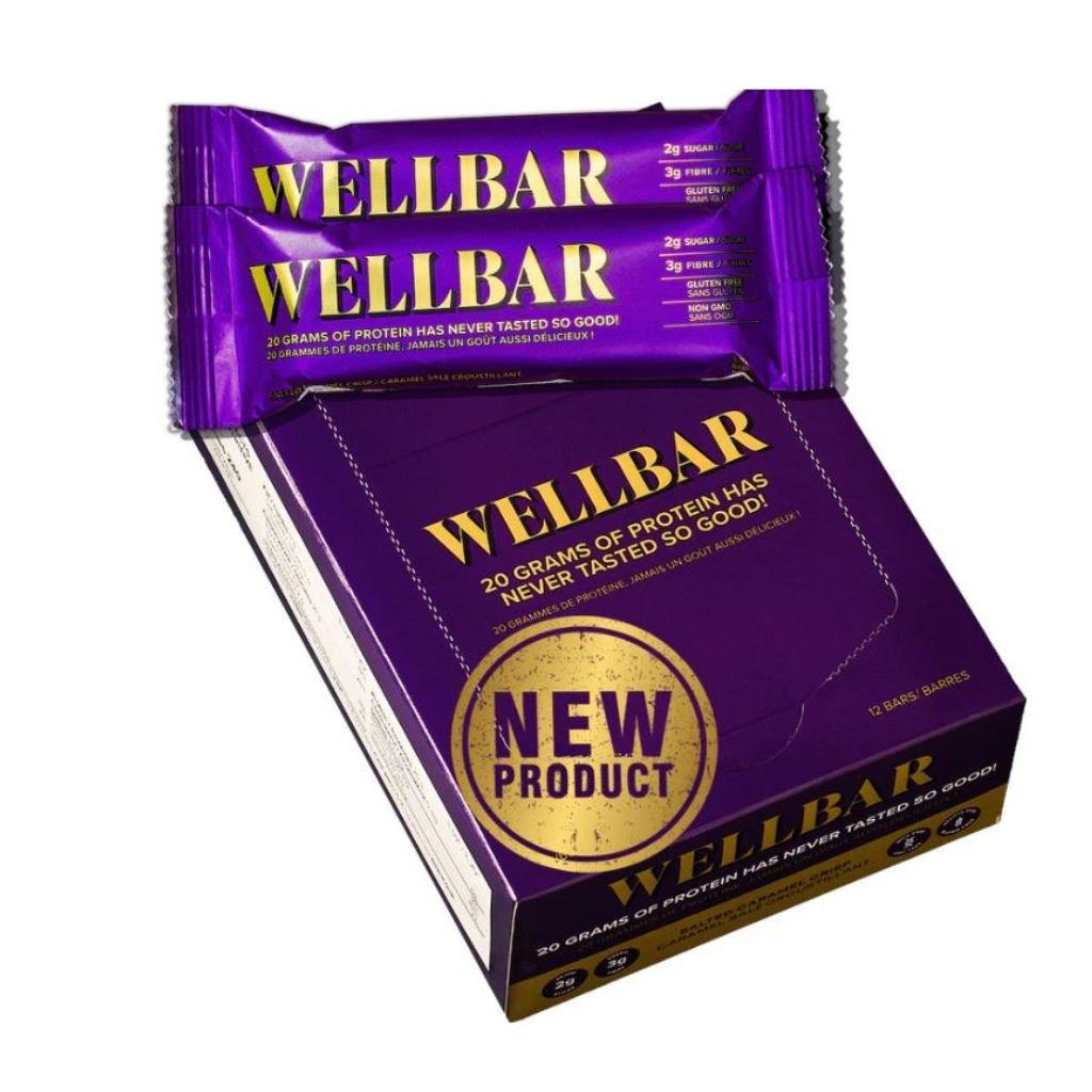 WELLBAR HIGH PROTEIN BAR, 57g x 12 Bars/Box