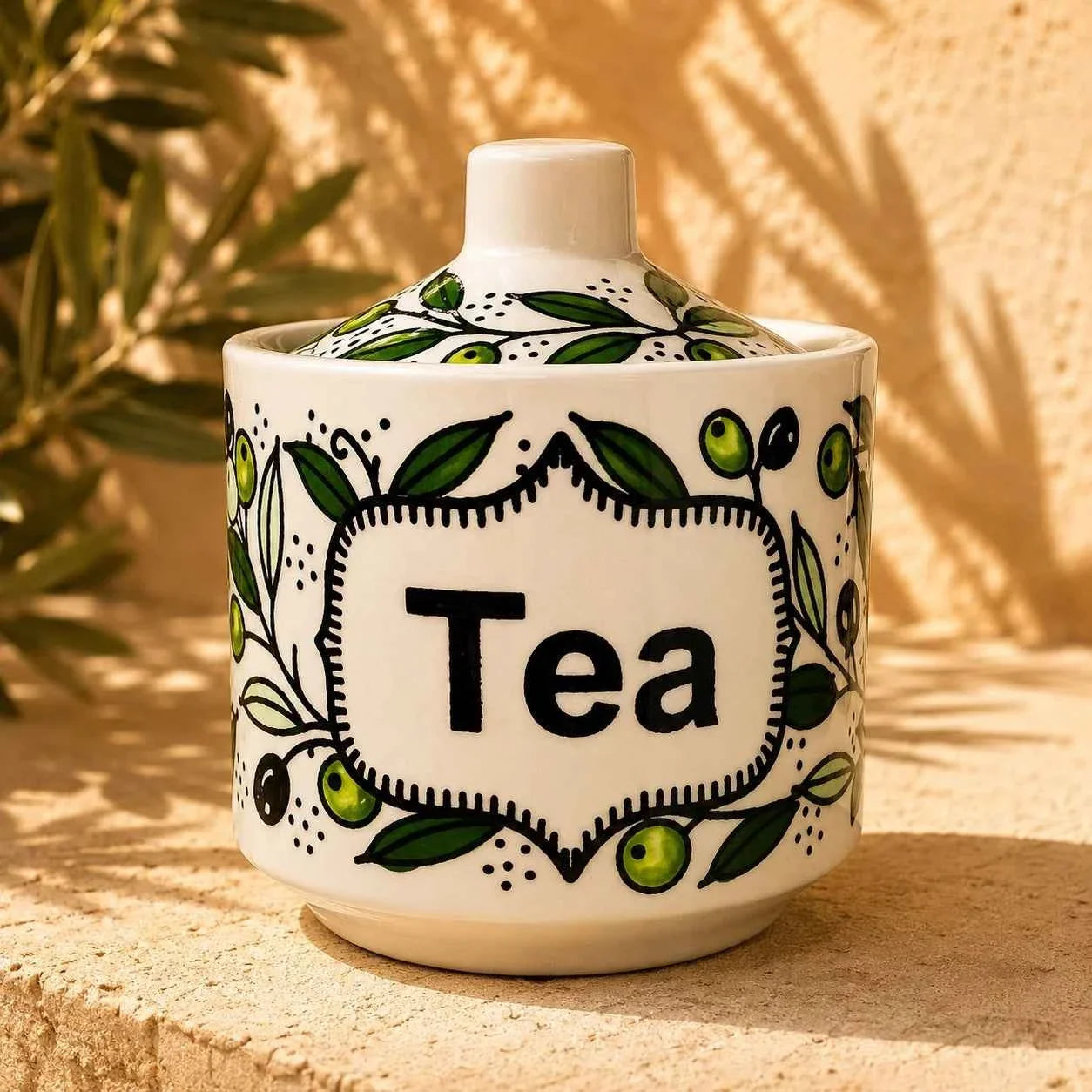 Handmade Olive Branch Storage Canister - Elevate Your Kitchen Style & Organization