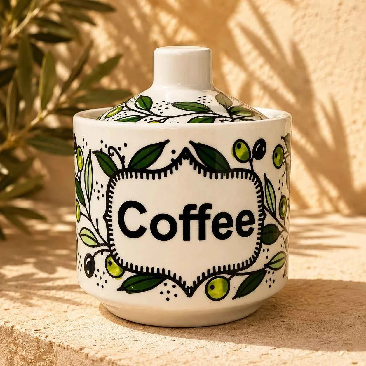 Handmade Olive Branch Storage Canister - Elevate Your Kitchen Style & Organization