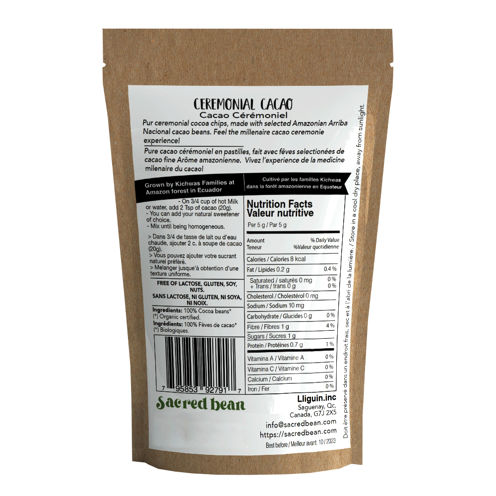 Premium Ceremonial Cacao - 100% Fino de Aroma Cacao Paste