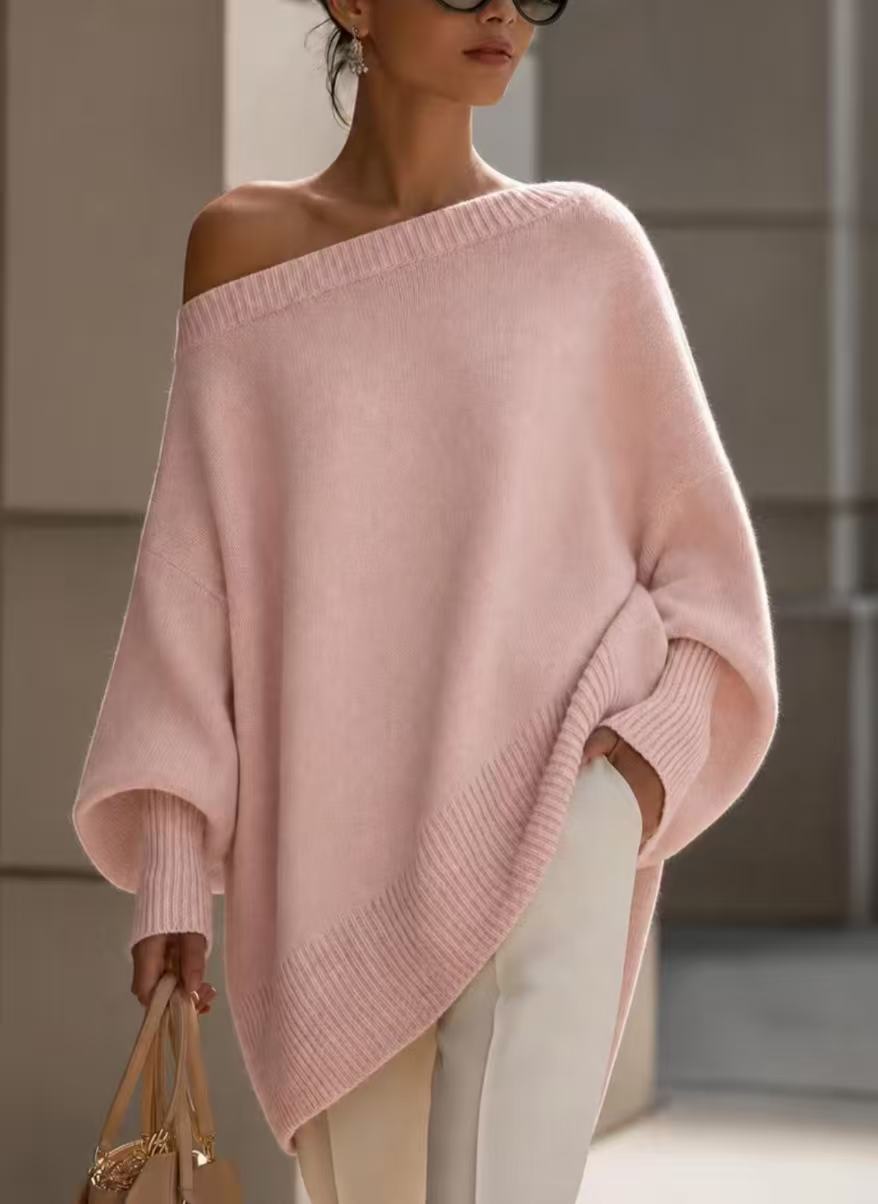 Women’s Thick Knit Pullover Sweater – Warm Casual Autumn & Winter Long-Sleeve Top
