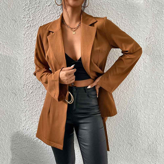 Women's Fashion Lapel Slim-Fit Cardigan Suit Jacket