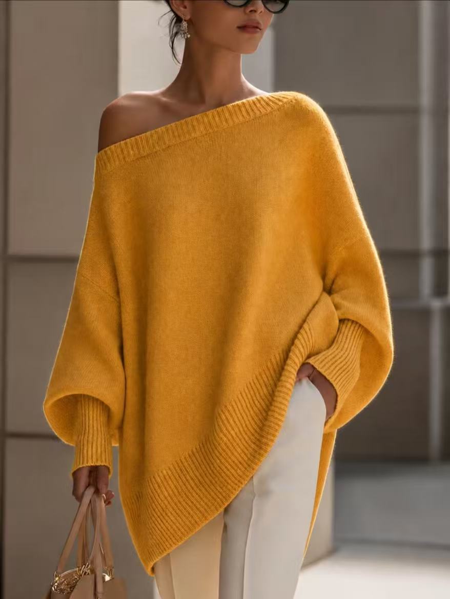 Women’s Thick Knit Pullover Sweater – Warm Casual Autumn & Winter Long-Sleeve Top