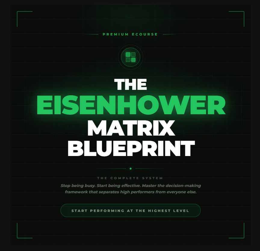 The Eisenhower Matrix - eCourse