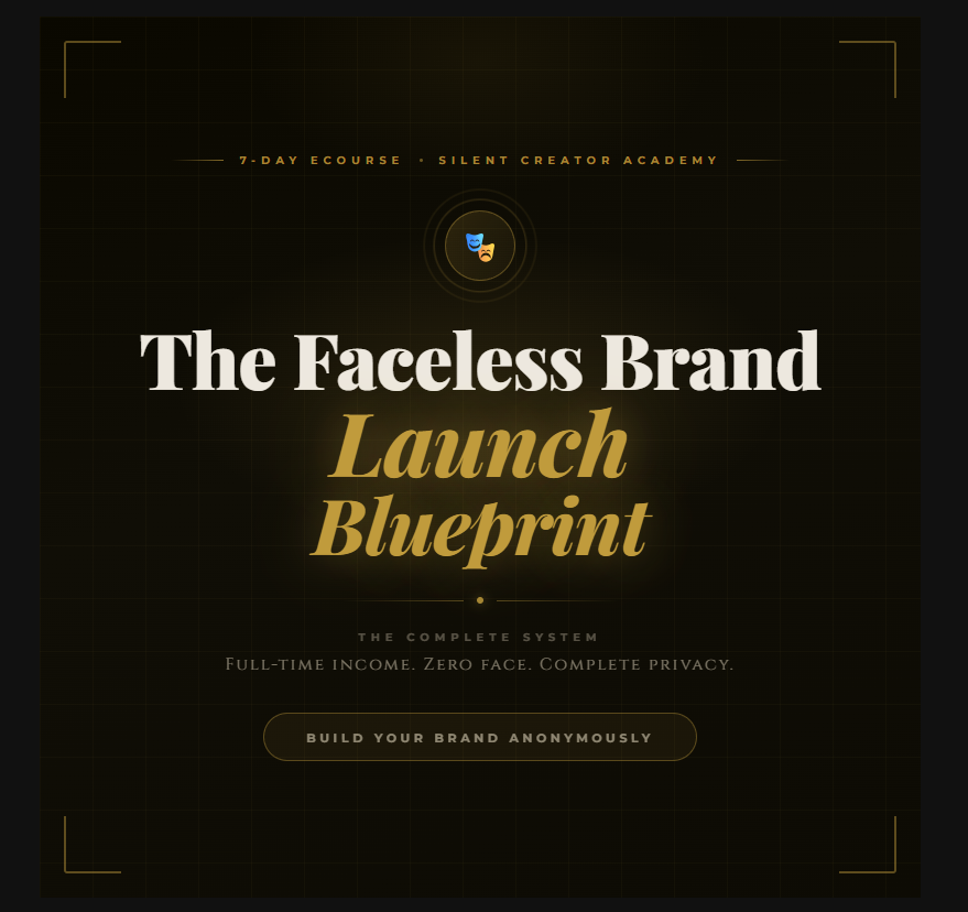 7 Day Faceless Brand Launch - eCourse