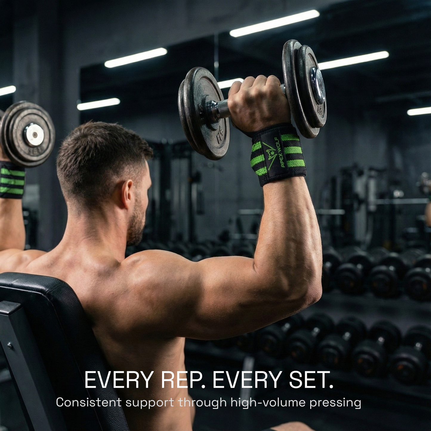 Battle Wrap Wrist Straps (Pair) – Green