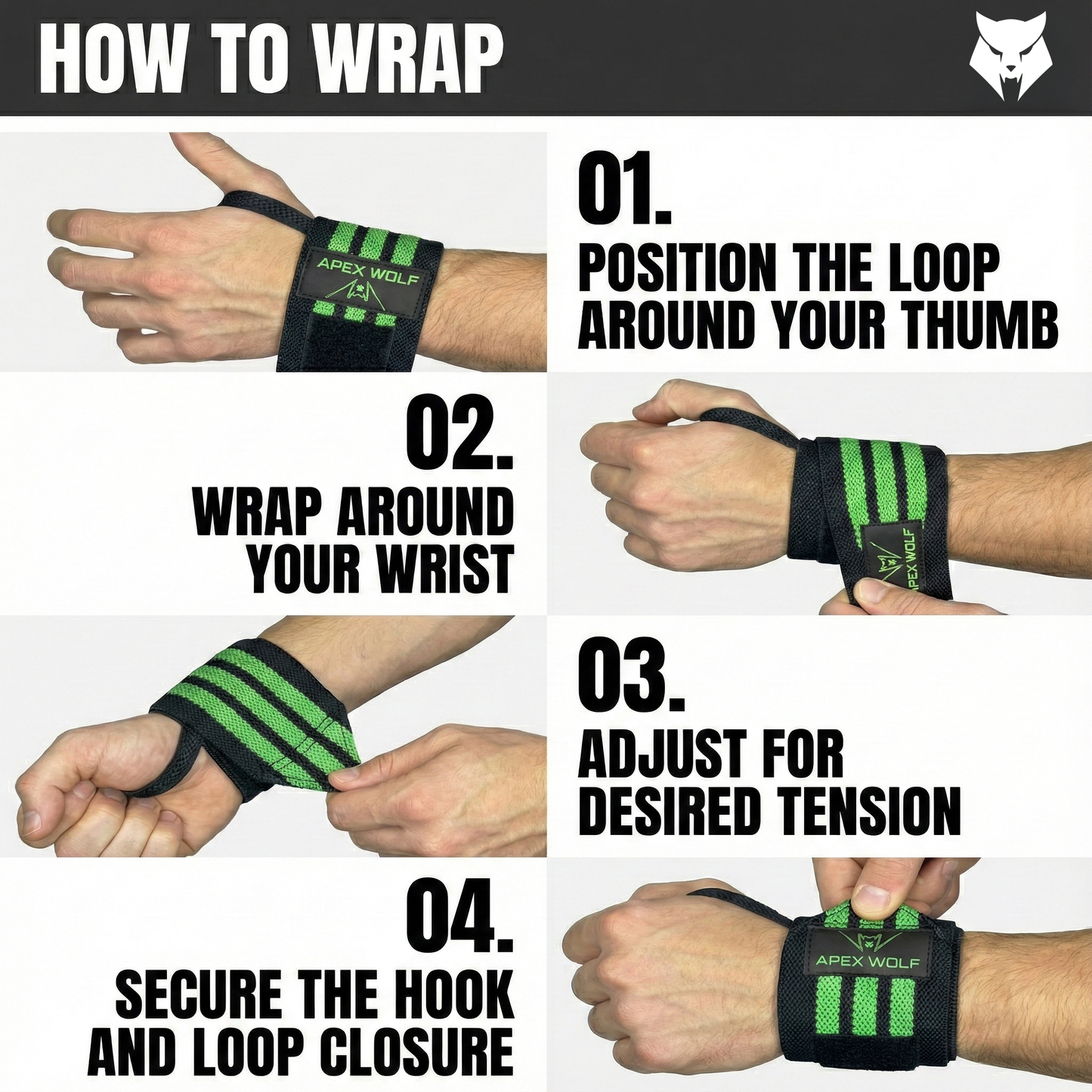 Battle Wrap Wrist Straps (Pair) – Green