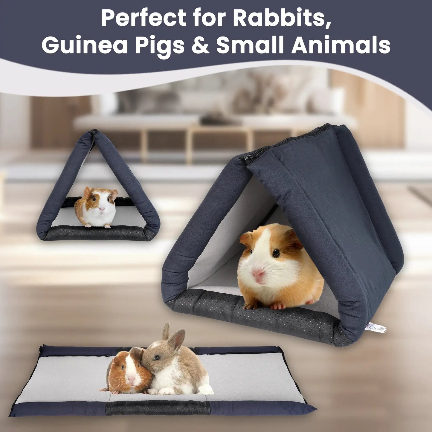 The "No-Trap" Convertible Rabbit Bed & Tunnel