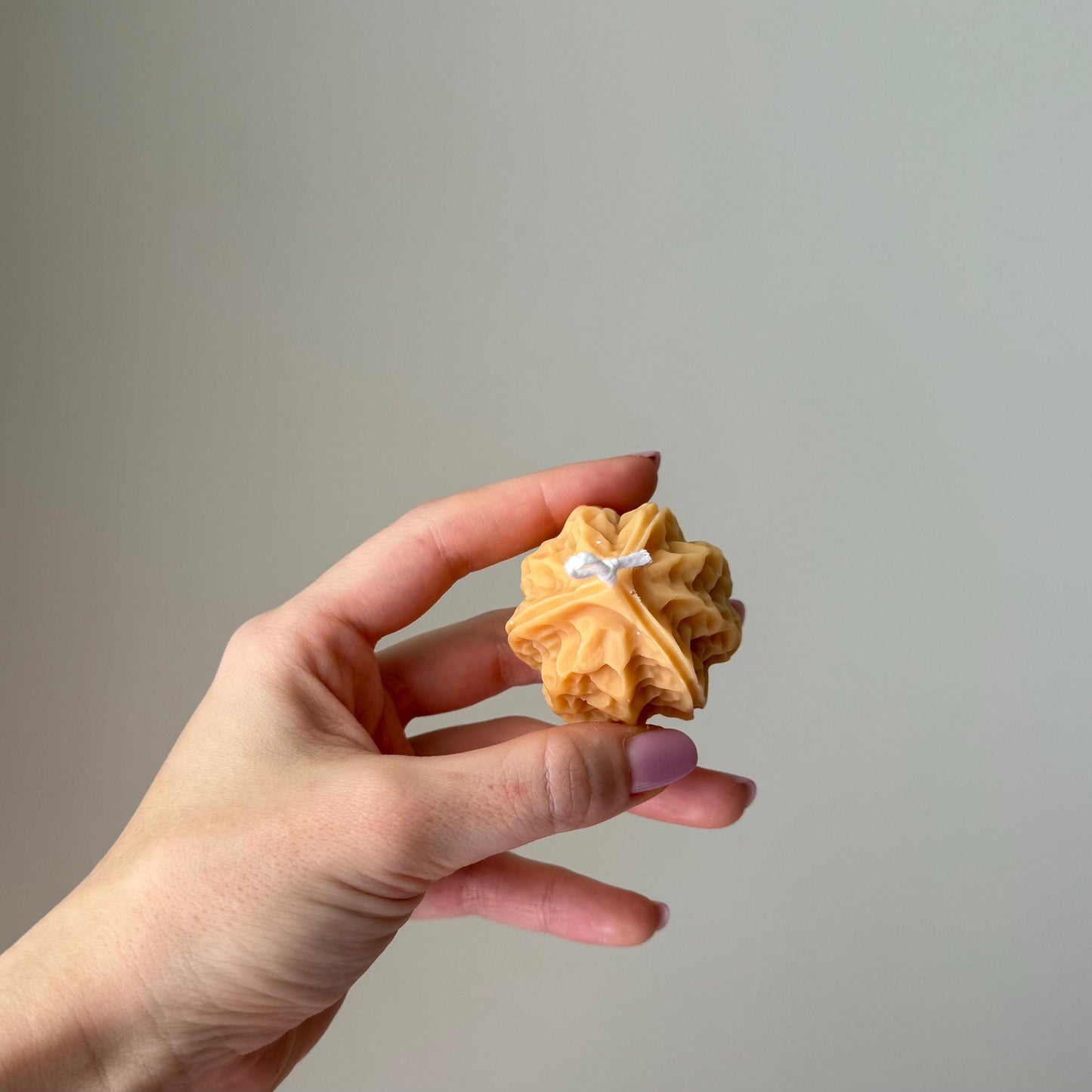 Walnut Shaped Candle | Handmade Soy Pillar Candle, Home Decor