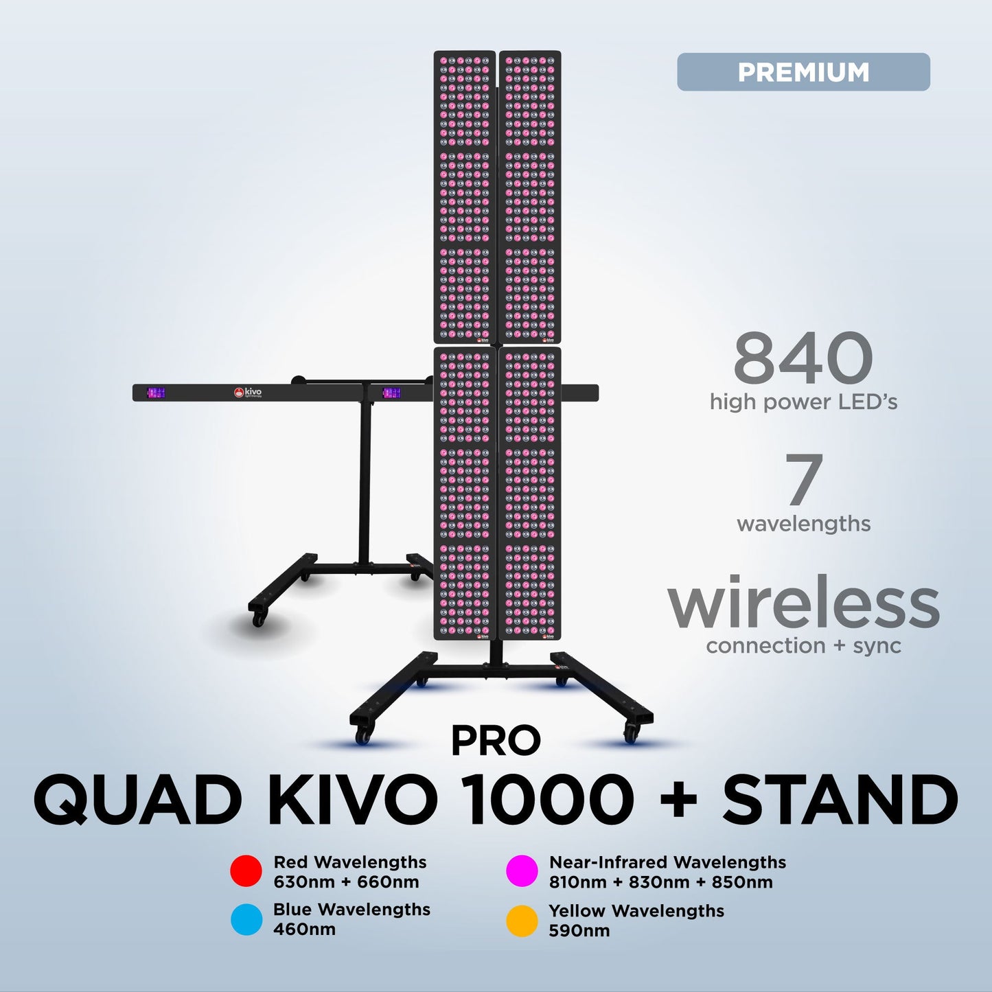 Kivo Pro 1000: Pro Medium Full Body Red Light Therapy Panel