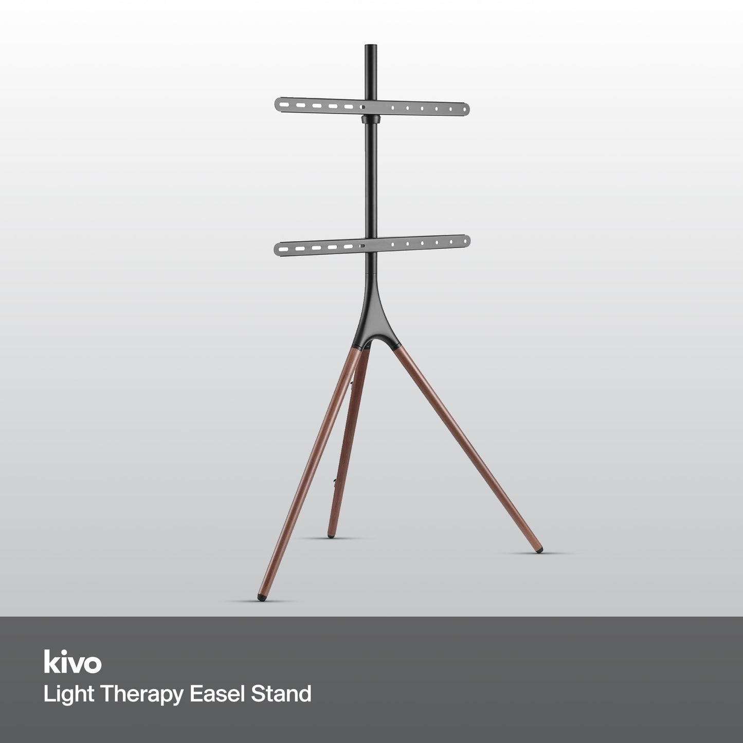 Kivo Easel: Walnut Wood + Steel Light Therapy Panel Stand