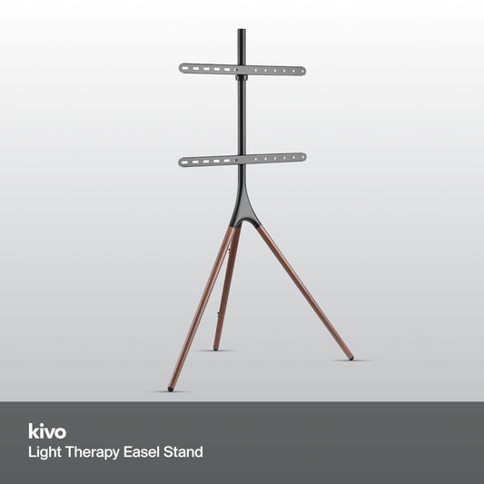 Kivo Easel: Walnut Wood + Steel Light Therapy Panel Stand
