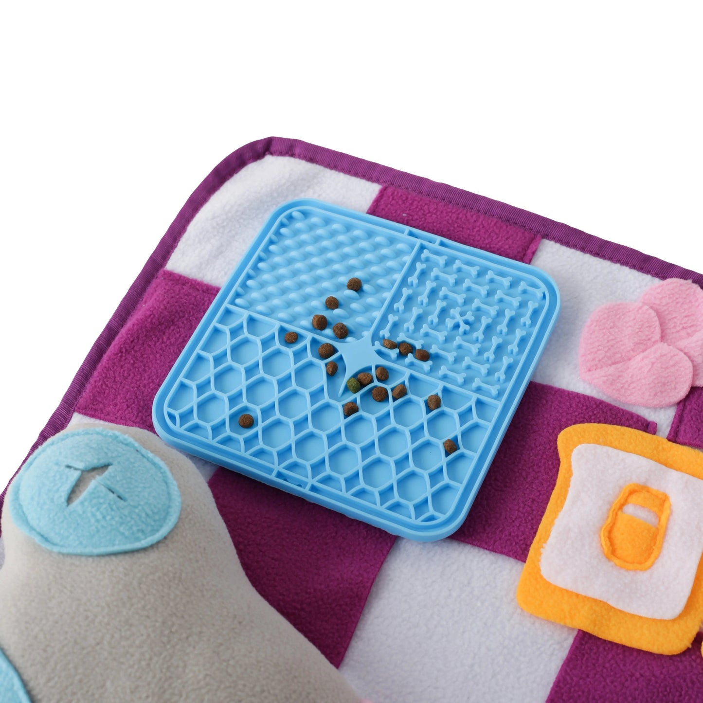 Squeaky Bone Snuffle Mat for Dogs – Interactive Foraging Fun, 24"