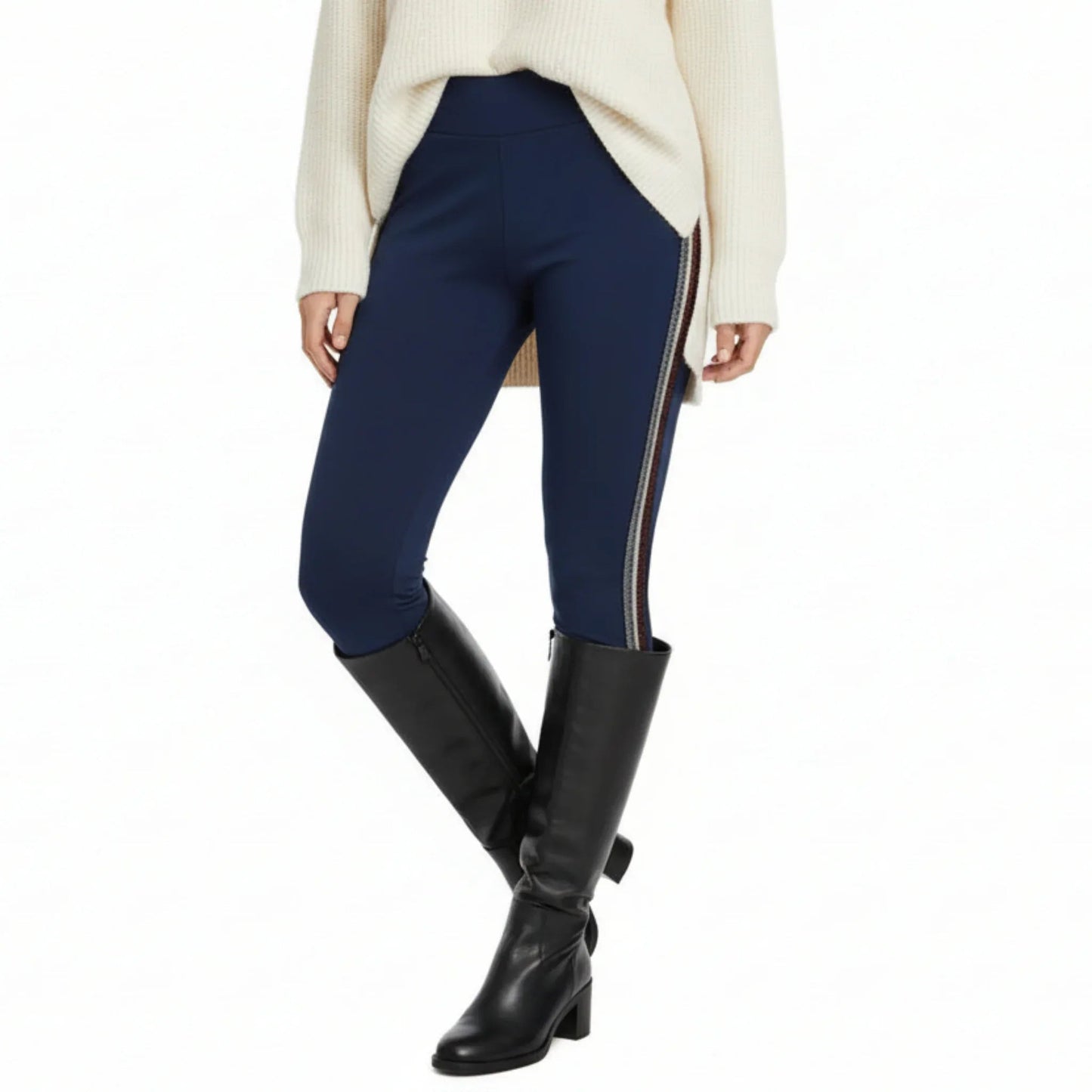 Legging chaud détail côté teal