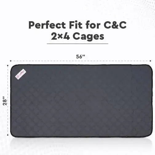 Rabbit & Guinea Pig Cage Liners for MidWest & C&C 2x4 Cages - Washable & Absorbent- Gray
