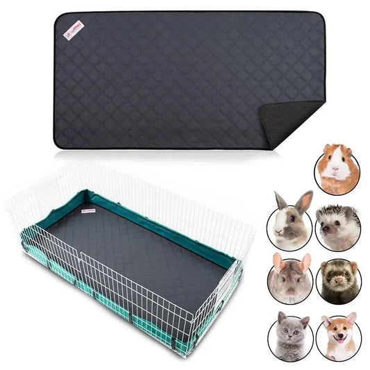 Rabbit & Guinea Pig Cage Liners for MidWest & C&C 2x4 Cages - Washable & Absorbent- Gray