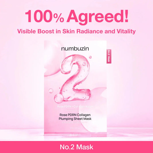 Numbuzin No.2 Rose PDRN Collagen Plumping Sheet Mask 33ml
