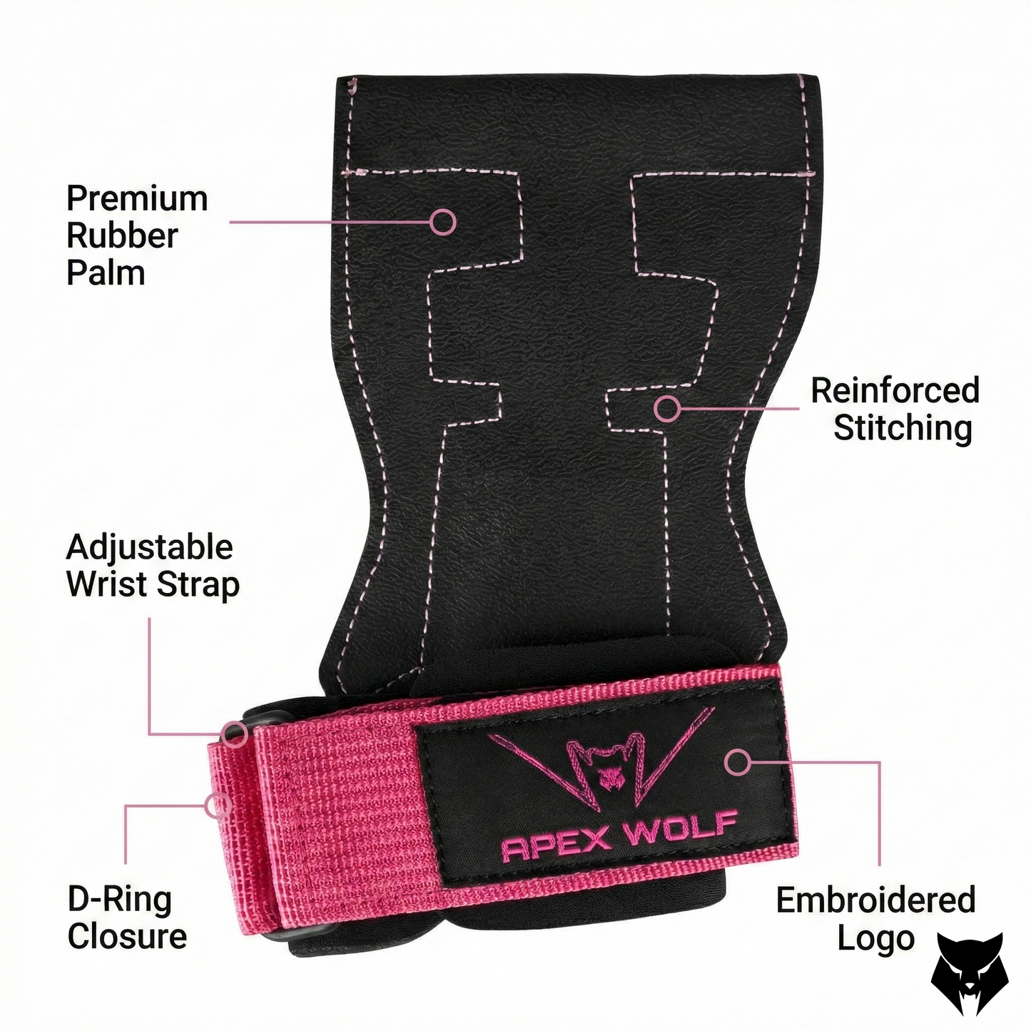 Iron Claw Lifting Grips (Pair) – Stealth Pink