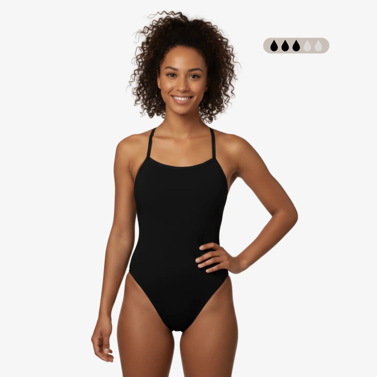 SecureFlo Onyx Tie-Back One Piece Period Swimsuit by Norca
