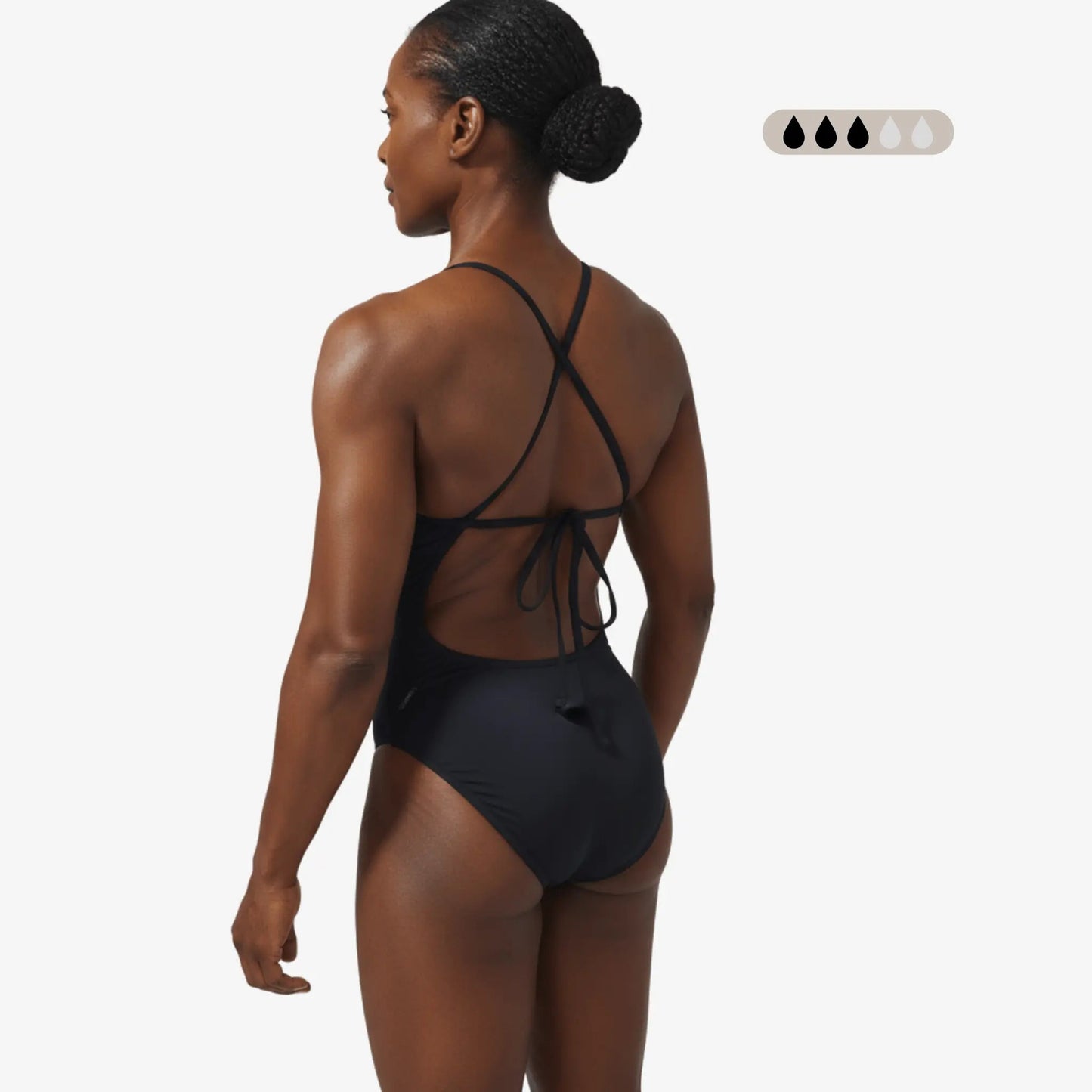 SecureFlo Onyx Tie-Back One Piece Period Swimsuit by Norca