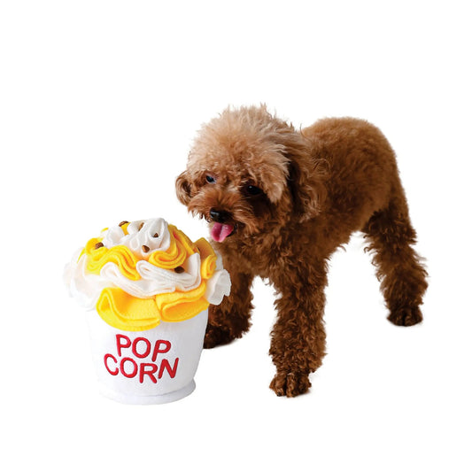 Crinkly Popcorn Snuffle Toy - Great Enrichment for Dogs & Small Pets