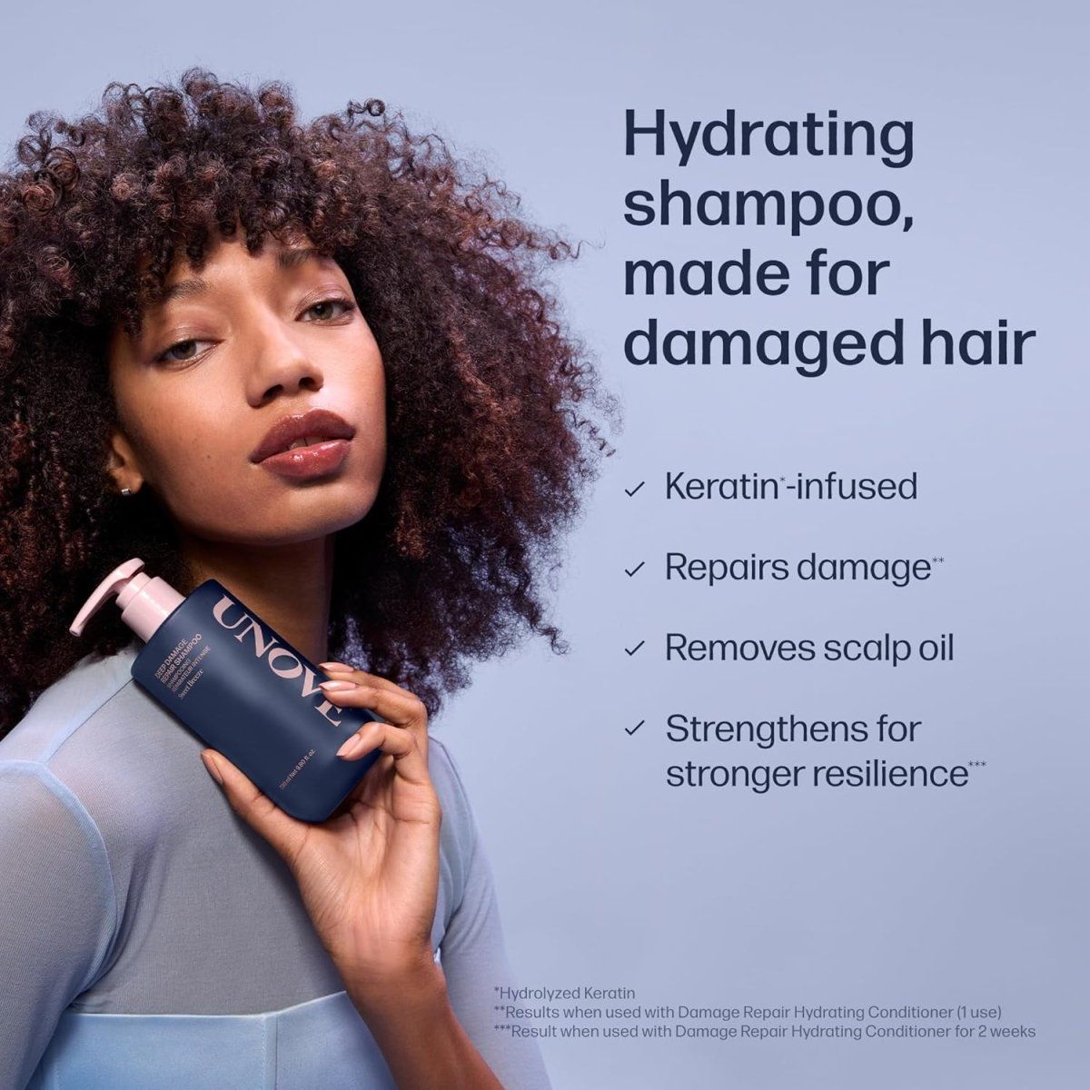 Unove Deep Damage Repair Shampoo 500ml - Rosy Aura